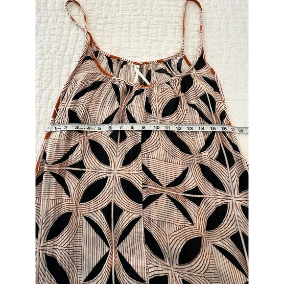 Anthropologie Wide Leg Mason Cover Up Orange/Blue Motif Large MISSING WAIST TIE - Picture 8 of 9